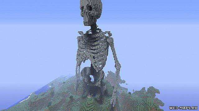 Статуя скелета.