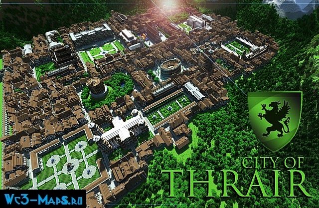 Карта "Средневековый город" для Minecraft 1.6.2